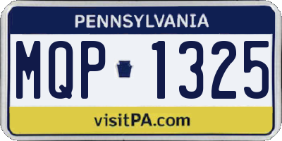 PA license plate MQP1325