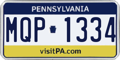 PA license plate MQP1334