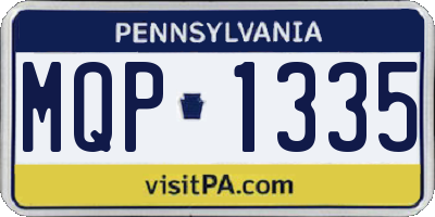 PA license plate MQP1335