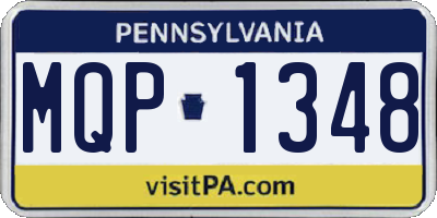 PA license plate MQP1348
