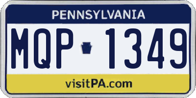 PA license plate MQP1349