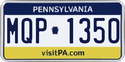 PA license plate MQP1350