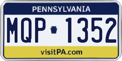 PA license plate MQP1352