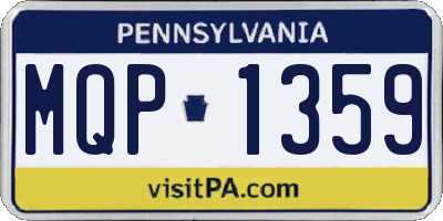 PA license plate MQP1359