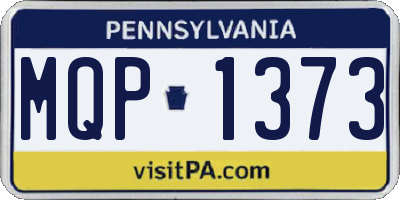 PA license plate MQP1373