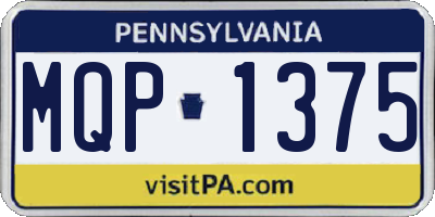 PA license plate MQP1375