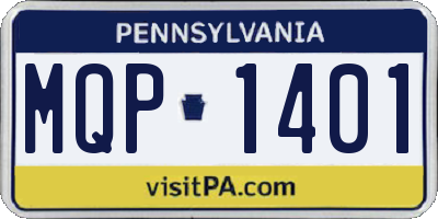 PA license plate MQP1401