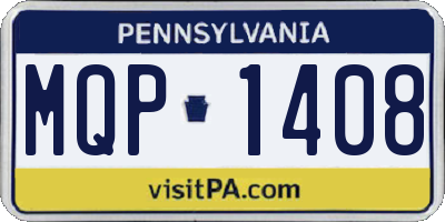 PA license plate MQP1408