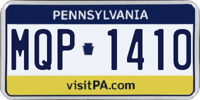PA license plate MQP1410