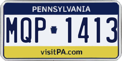 PA license plate MQP1413