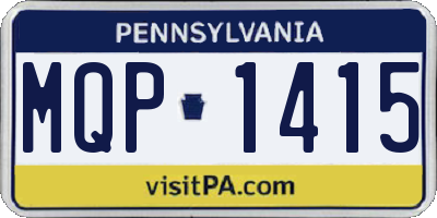 PA license plate MQP1415