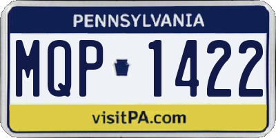 PA license plate MQP1422