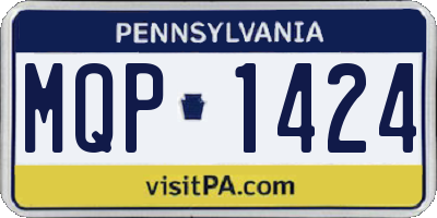 PA license plate MQP1424