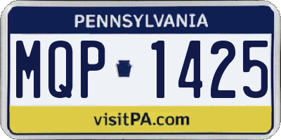 PA license plate MQP1425
