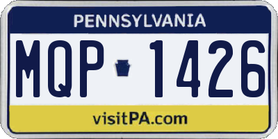 PA license plate MQP1426