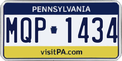 PA license plate MQP1434