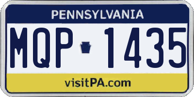 PA license plate MQP1435