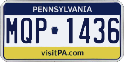 PA license plate MQP1436