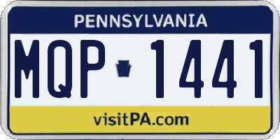 PA license plate MQP1441