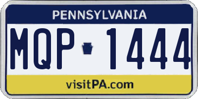 PA license plate MQP1444