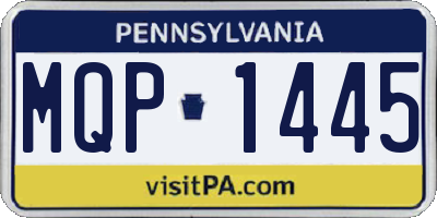 PA license plate MQP1445