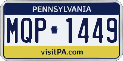PA license plate MQP1449