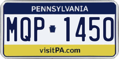 PA license plate MQP1450