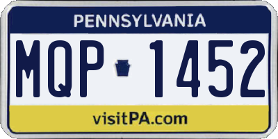 PA license plate MQP1452