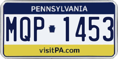 PA license plate MQP1453