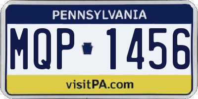 PA license plate MQP1456