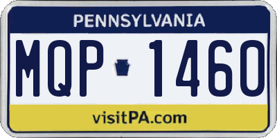 PA license plate MQP1460