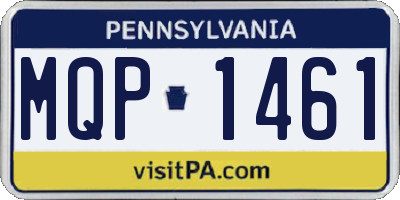 PA license plate MQP1461