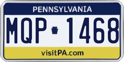 PA license plate MQP1468