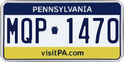 PA license plate MQP1470