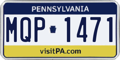 PA license plate MQP1471