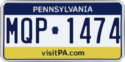 PA license plate MQP1474