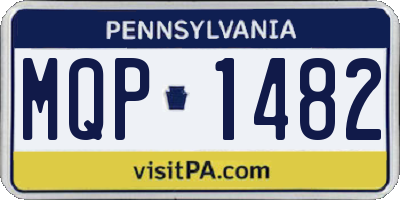 PA license plate MQP1482