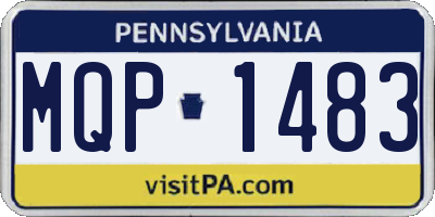 PA license plate MQP1483