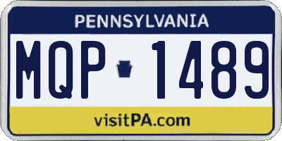 PA license plate MQP1489