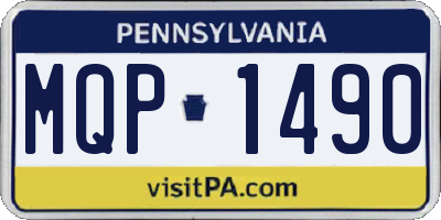 PA license plate MQP1490