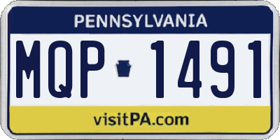 PA license plate MQP1491