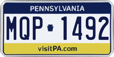 PA license plate MQP1492