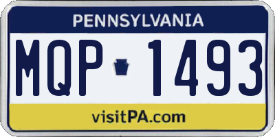 PA license plate MQP1493