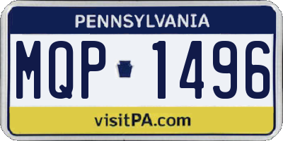 PA license plate MQP1496