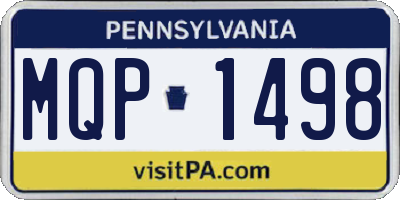 PA license plate MQP1498