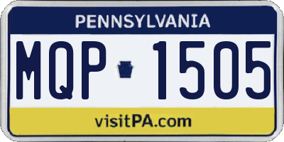 PA license plate MQP1505