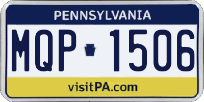 PA license plate MQP1506