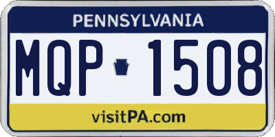 PA license plate MQP1508