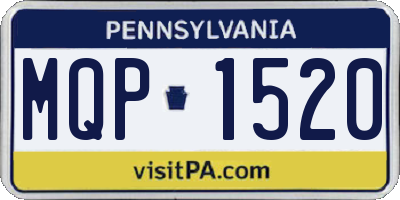 PA license plate MQP1520