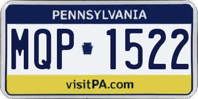 PA license plate MQP1522
